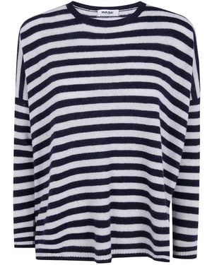 Base London Round Neck Sweater - Blue