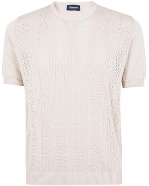 Drumohr Short Sleeves Round Neck T-Shirt - White