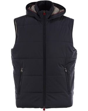 Kiton Hooded Sleeveless Jacket - Black