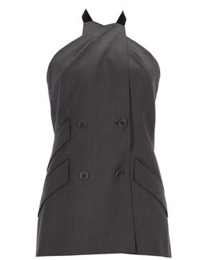 Max Mara Sleeveless Wool Top - Black