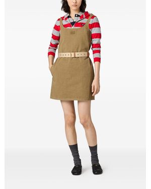 Miu Miu Military Straps Dress With Belt - Multicolor