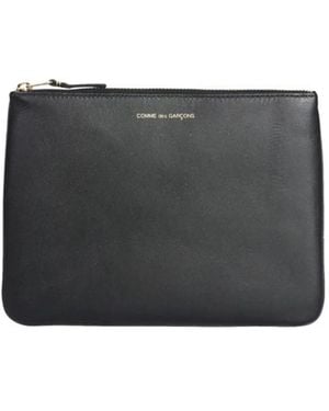 Comme des Garçons Wallet Sleek Canvas Wallet Pouch - Gray