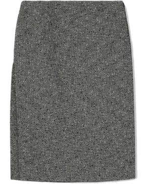 Gucci Buttoned Wool Skirt - Grey