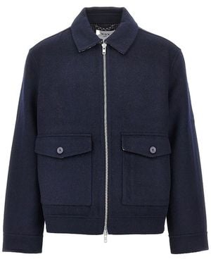 Wax London Hamblin Wool-Blend Cloth Jacket - Blue
