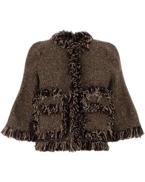 Sacai Nep Tweed Jacket - Brown