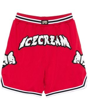 BBCICECREAM Running Puppy Shorts - Red