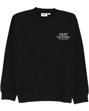 Obey "House Of Subversion" Sweatshirt - Black