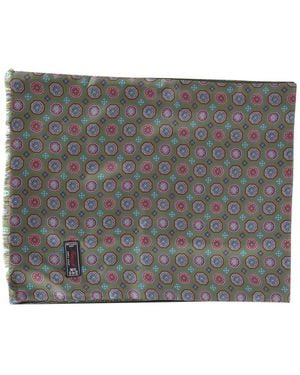 Ascot Bi-Material Scarf - Gray