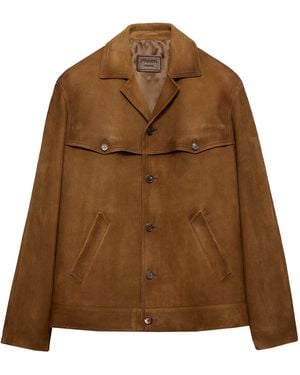 Prada Leather Jacket - Brown