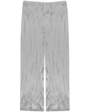 Alysi Textured Viscose Pants - Gray