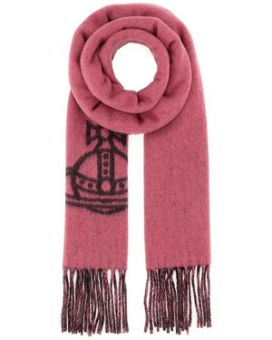 Vivienne Westwood Dark Wool Scarf - Red