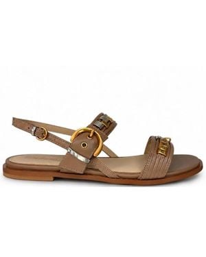 Pinko Slingback Strap Flat Shoes - Brown