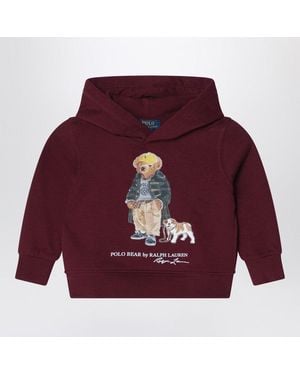 Polo Ralph Lauren Bordeaux Cotton Polo Bear Sweatshirt - Purple