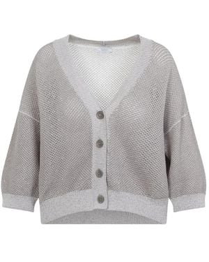 Peserico Tricot Cardigan - Gray