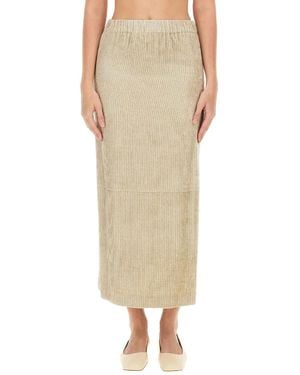 Alysi Velvet Skirt - Natural