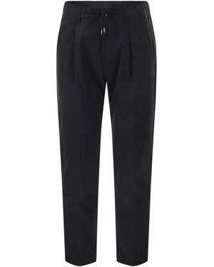 Herno Technical Fabric Drawstring Pants - Blue