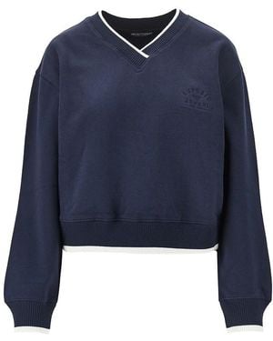 EA BODYWEAR V-Neck Sweatshirt - Blue
