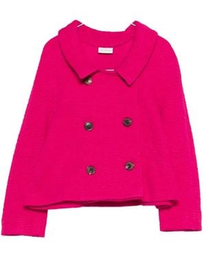 Dries Van Noten "Huvia" Cropped Jacket - Pink