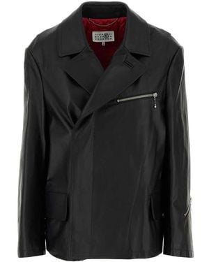 MM6 by Maison Margiela Leather Jacket - Black