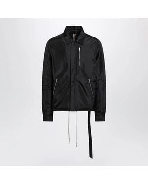 Rick Owens Padded Jacket With Hidden Front Zip - Black