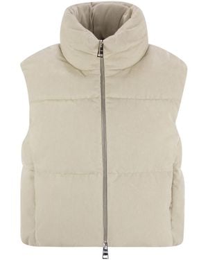 Herno Velvet Sleeveless Down Jacket - Natural