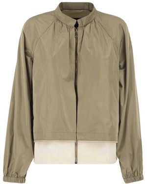 Fabiana Filippi Lightweight Jacket With Contrasting Panels - Natural