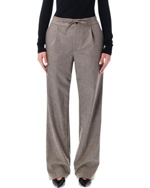 Loulou De Saison Harlem Wool-Blend Flannel Pants - Gray