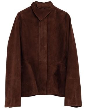 Alaïa Alaia Peplum-Hem Jacket - Brown