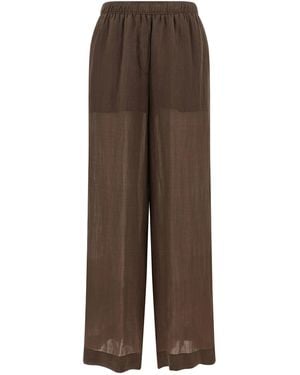 Nude Palazzo Pants - Brown
