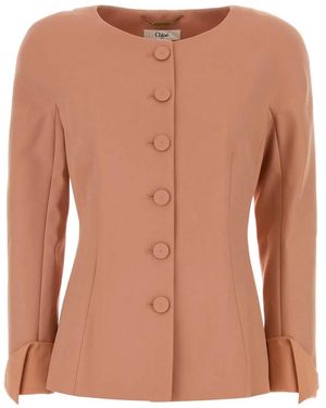 Chloé Antiqued Wool Blazer - Brown