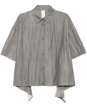 SOH Cotton Blend Blouse - Gray