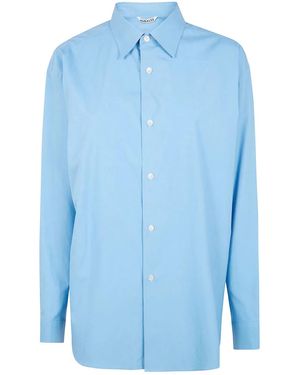 AURALEE Washed Finx Twill Shirt - Blue