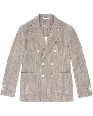 Circolo 1901 Cotton Double-Breasted Jacket - Gray
