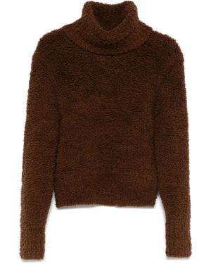 Self-Portrait Soft Knit Sweater - Brown