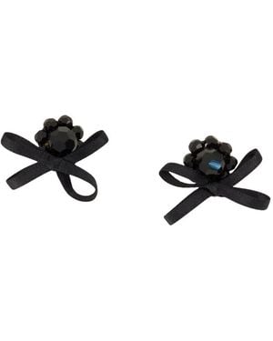 Simone Rocha Petite Daisy Earrings - Black