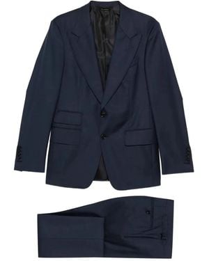 Tom Ford Shelton Single-Breasted Wool Suit - Blue