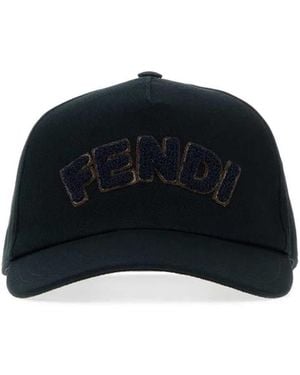 Fendi Cappellino Con Logo - Black