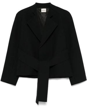 KHAITE Edith Crêpe De Chine Jacket - Black