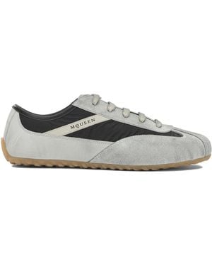 McQueen Polyester Polyurethane Rubber Trainers Slip-On - Grey