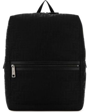 Fendi Black Canvas Lui Backpack