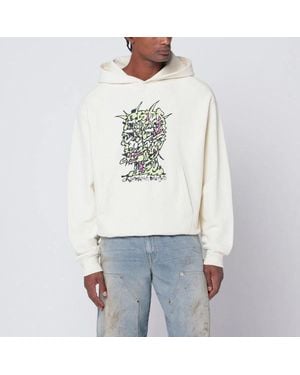Brain Dead Light Scrambled Head Sweatshirt - White