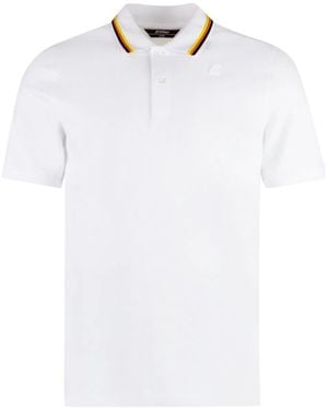 K-Way Jud Cotton-Piqué Polo Shirt - White