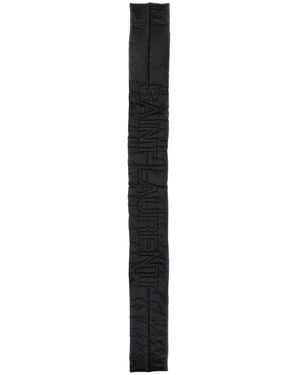Saint Laurent Scarf With Logo - Black