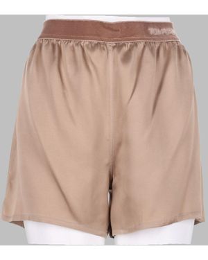 Tom Ford Silk Gathered Waistband Shorts - Natural