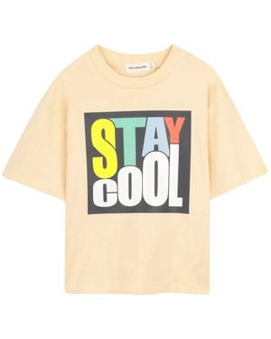 Billieblush T-Shirt Con Stampa "Stay Cool" - Natural