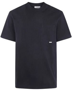 Jil Sander Short Sleeves With Pocket T-Shirt - Black