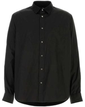Sacai Black Poplin And Oxford Shirt