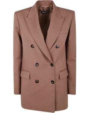 DR. HOPE Oversized Double Breasted Blazer - Brown