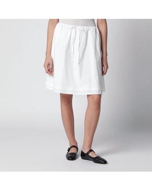 DUNST Cotton Midi Full Skirt - White