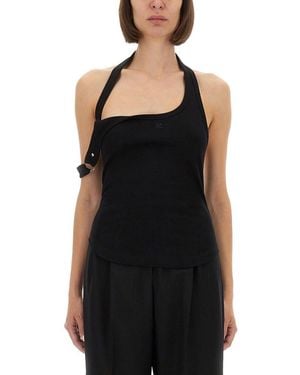 Courreges 90's Buckle Tank Top - Black